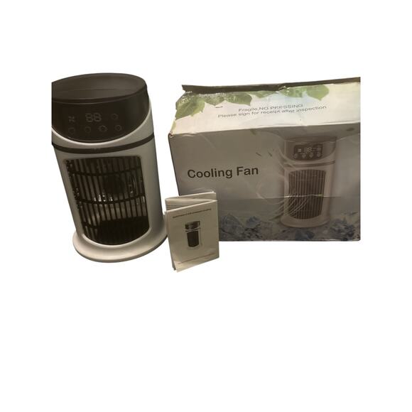 Portable Cooling Fan Personal Air Conditioner Mini Desk Fan USB Quiet LED Displa - Picture 1 of 2